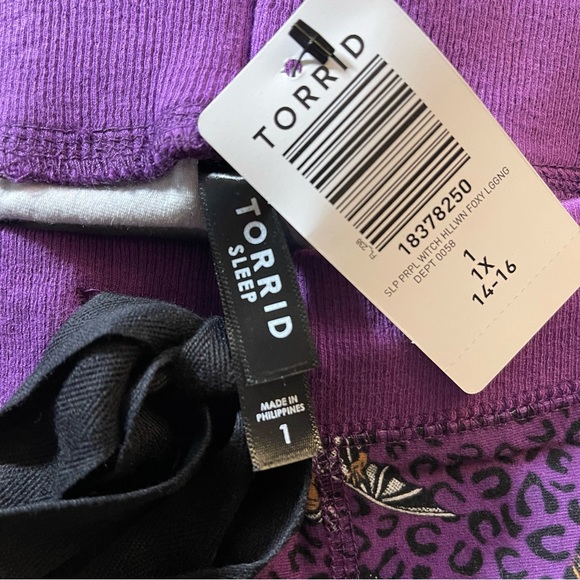 Torrid Purple/Witch Foxy Sleep Legging, Sizes M-6X NWT - Picture 7 of 12